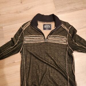 Mens Buckle Black Sweater With Hurley Undershirt
